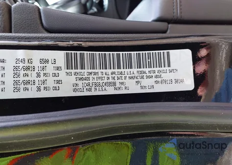 2018 Jeep Grand Cherokee Limited 4X4 from USA, damaged, VIN 1C4RJFBG8JC459598